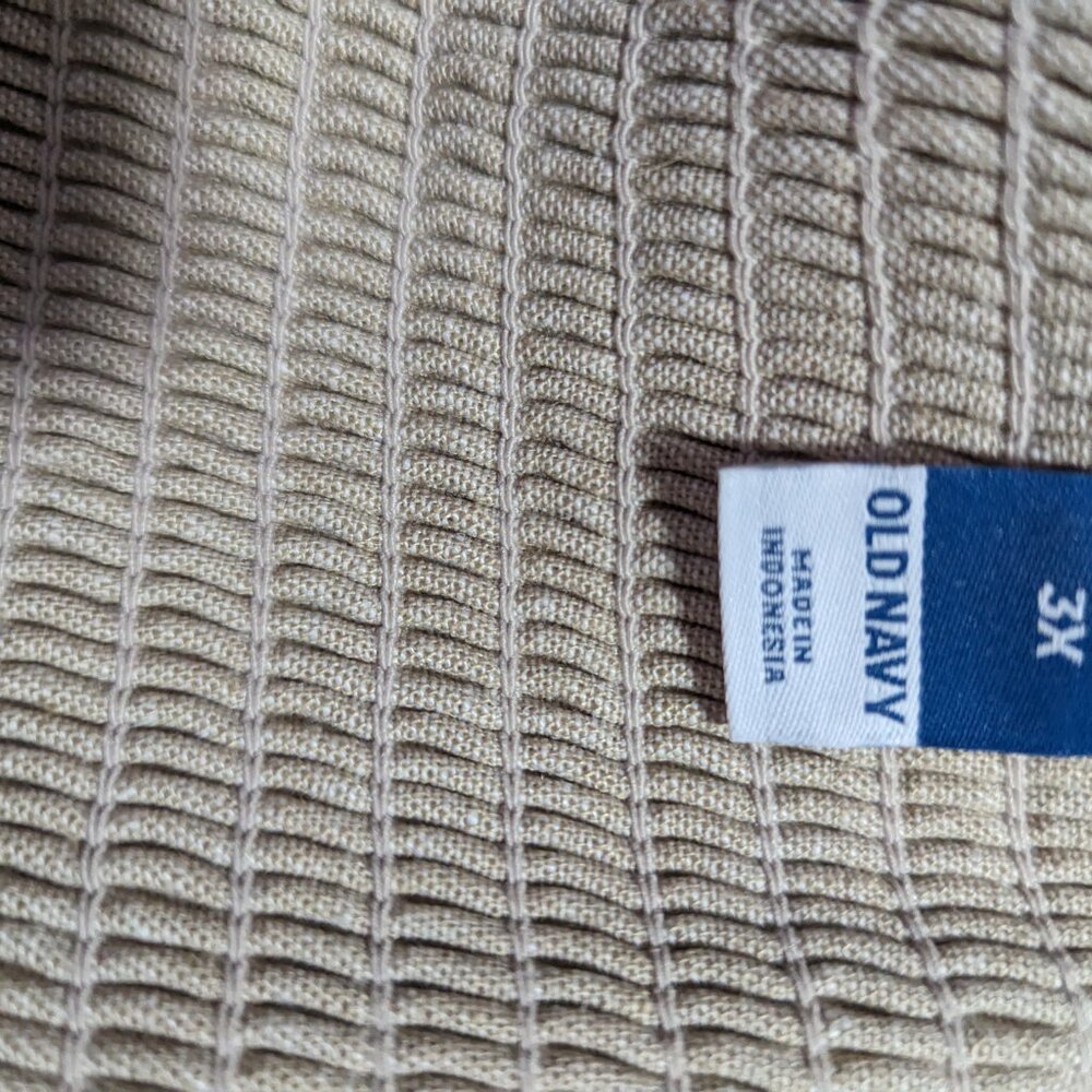 New Old Navy Sleeveless Linen Blend Long Dress smocked back size 3X NWT Beige - Picture 3 of 5